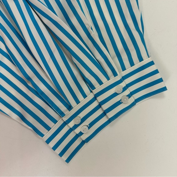 NWOT Linea by Louis Dell'Olio Stand Collar Striped Shirt Women’s Plus 20W - Picture 9 of 10